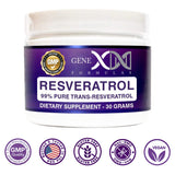 Genex Trans-Resveratrol poudre d'origine naturelle et sans OGM.