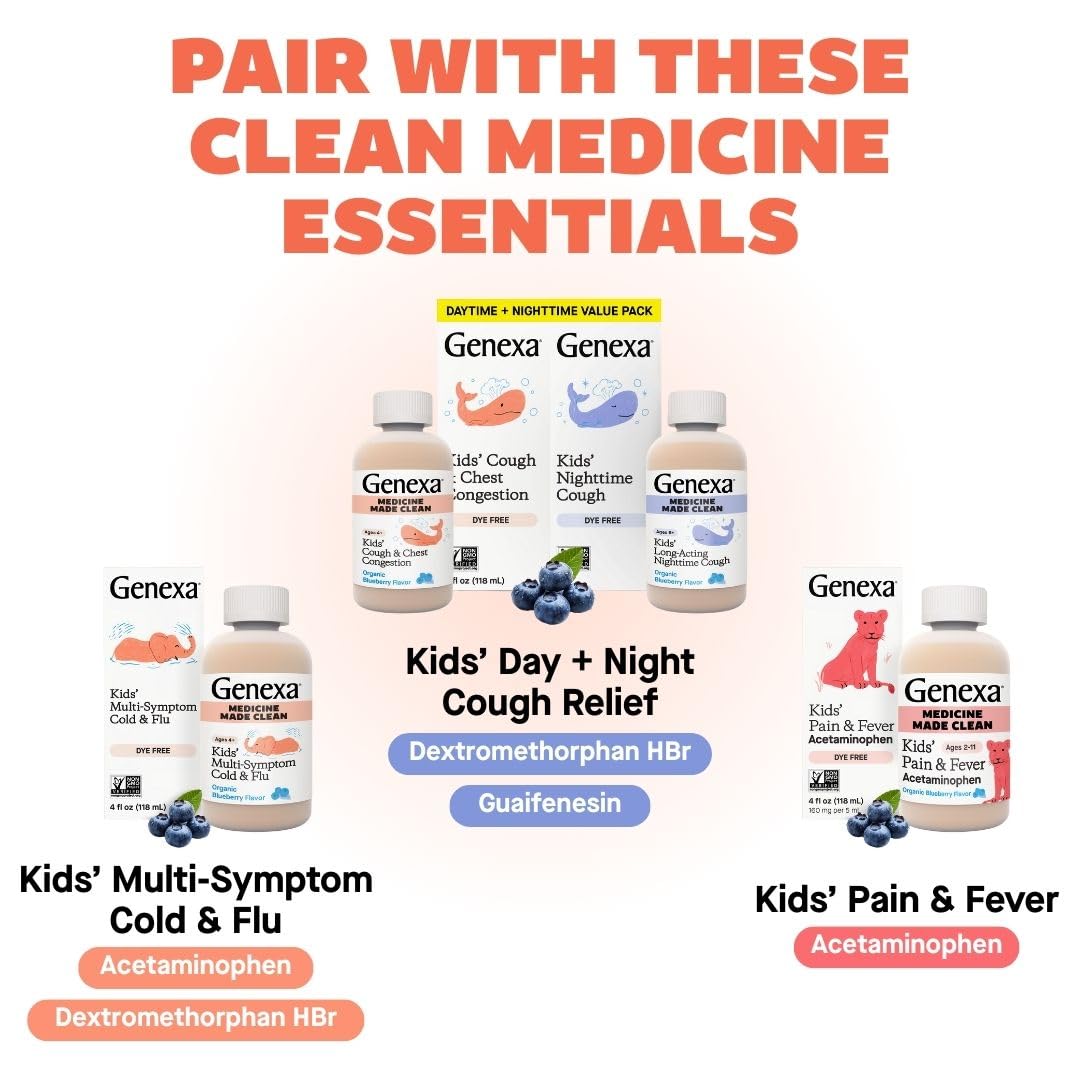 Genexa Enfants Cold Crush – formule sans drogues ni alcool, adaptée aux enfants.