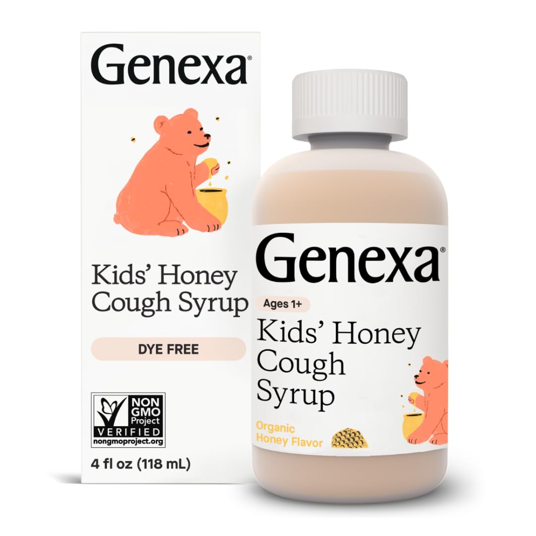 Genexa sirop miel biologique pour enfants, bouteille prête à l’emploi.