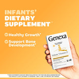 Genexa gouttes vitamine D soutiennent le squelette bébé.