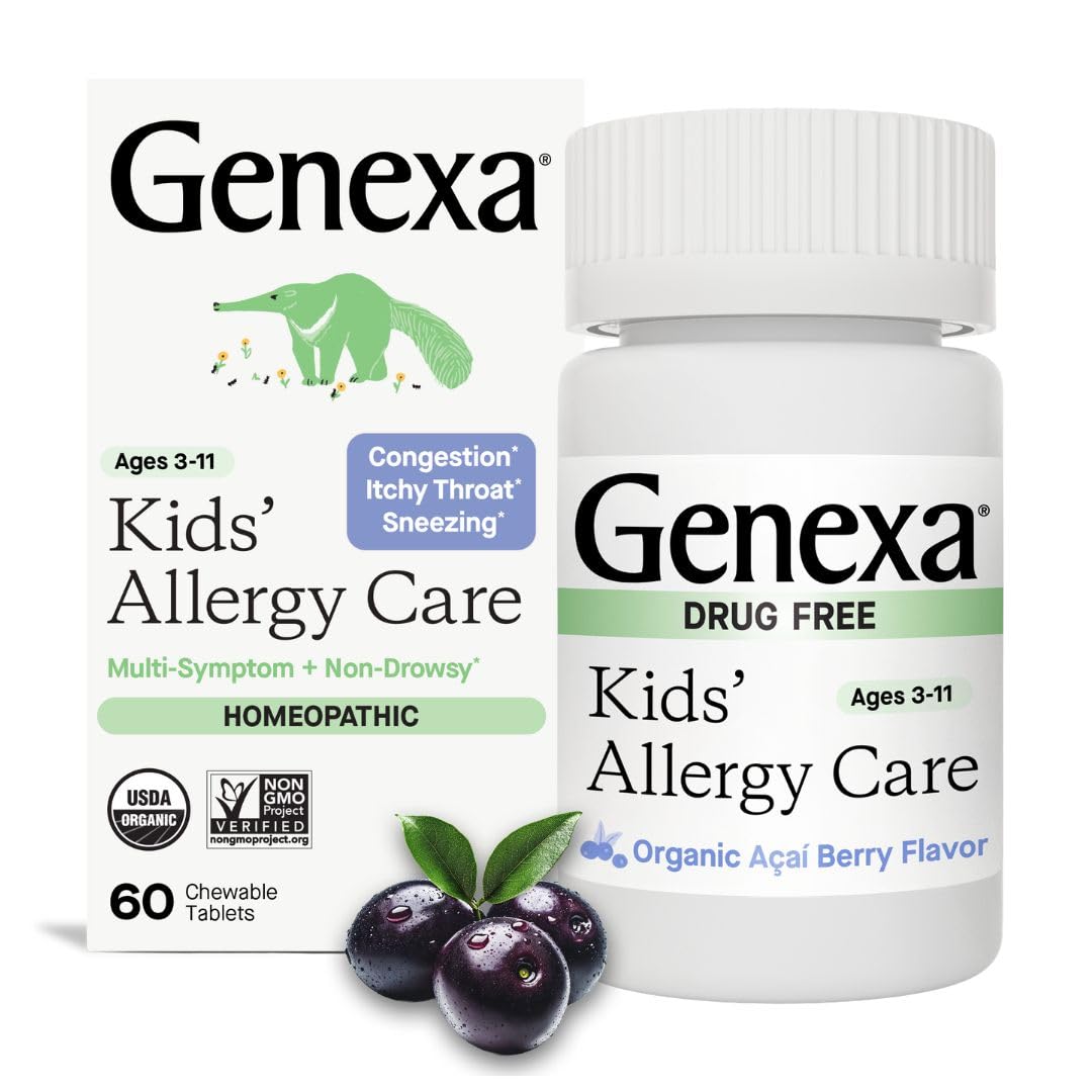 Genexa Kids Allergy Care: bouteille pratique pour soulager les allergies chez les enfants.