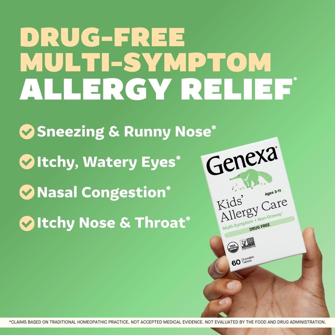 Genexa pour enfants – pastilles à mâcher faciles à utiliser par les parents et l’enfant.