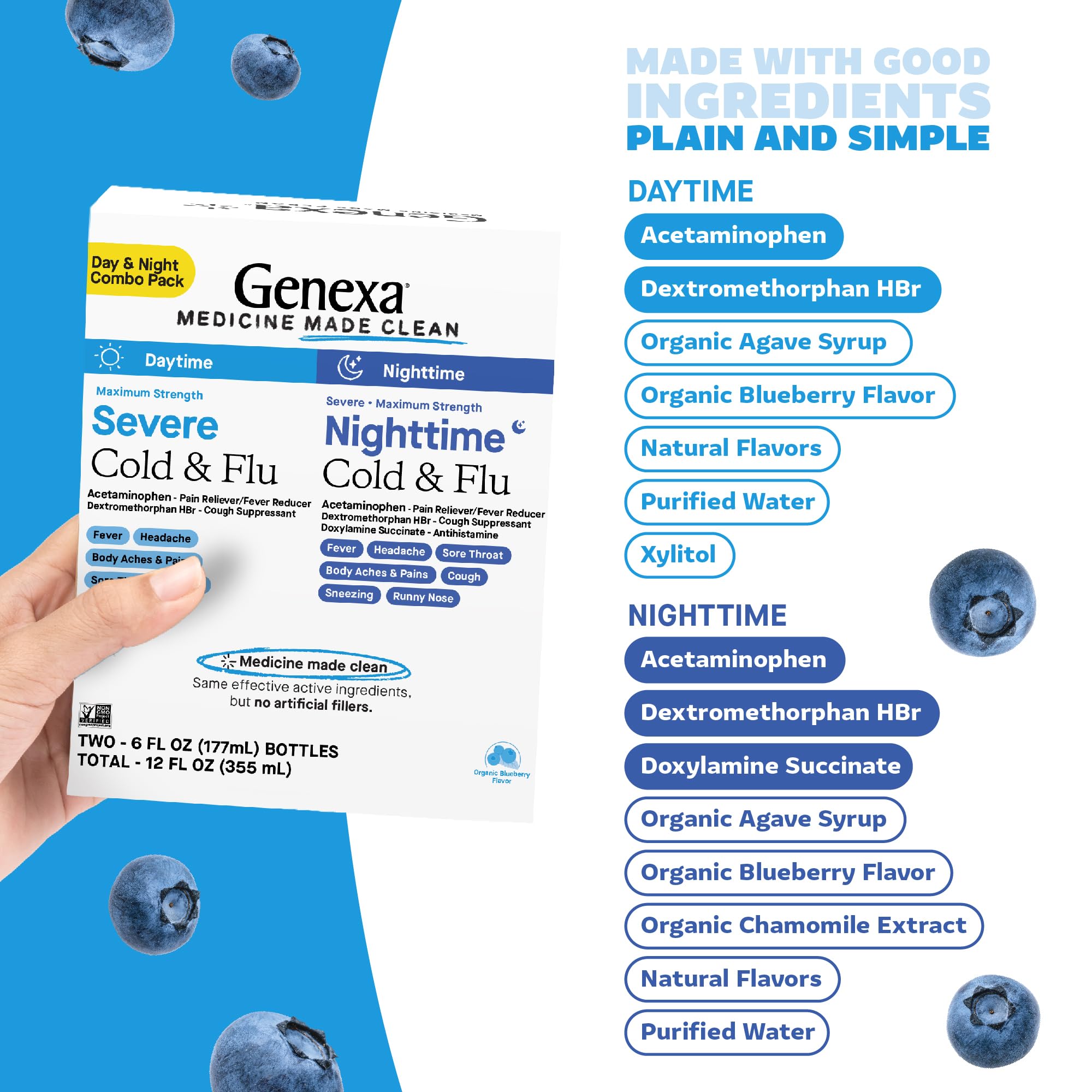 Genexa Nuit flacon 355 ml - format pratique pour la nuit.