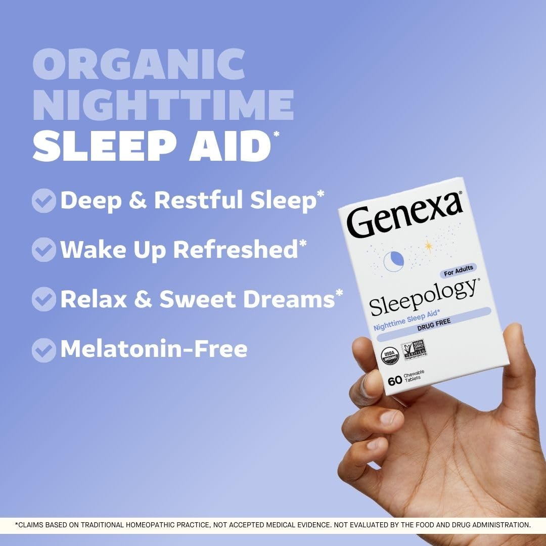 Genexa Sleepology boîte 60 tablettes pour usage quotidien sans mélatonine