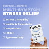 Genexa Stress – tablettes vanille-lavande dans emballage ouvert, prêt à consommer