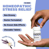 Genexa Stress pour adultes – prise quotidienne de tablettes vanille-lavande