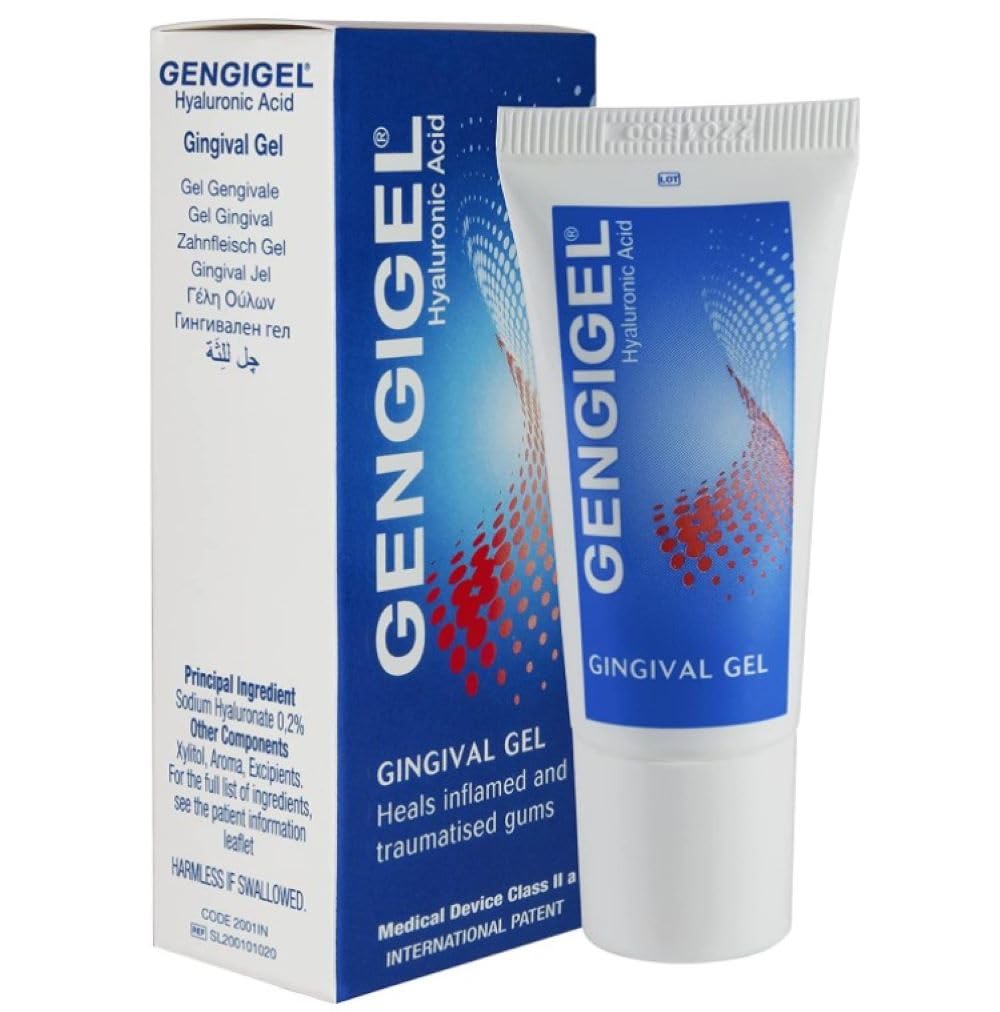 Gengigel : gel buccal à acide hyaluronique, apaisement ciblé des irritations.