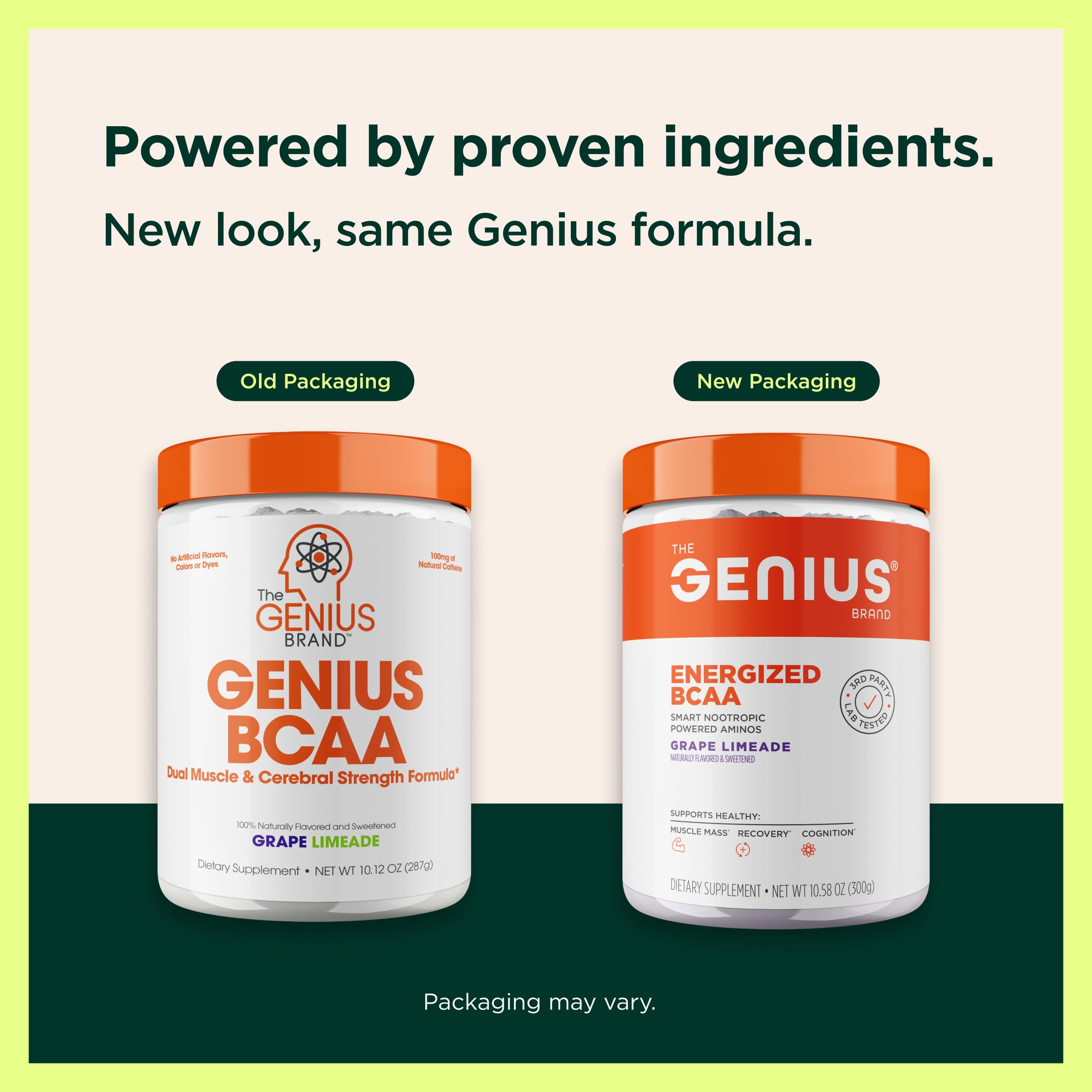 Doseur Genius BCAA indiquant la portion recommandée