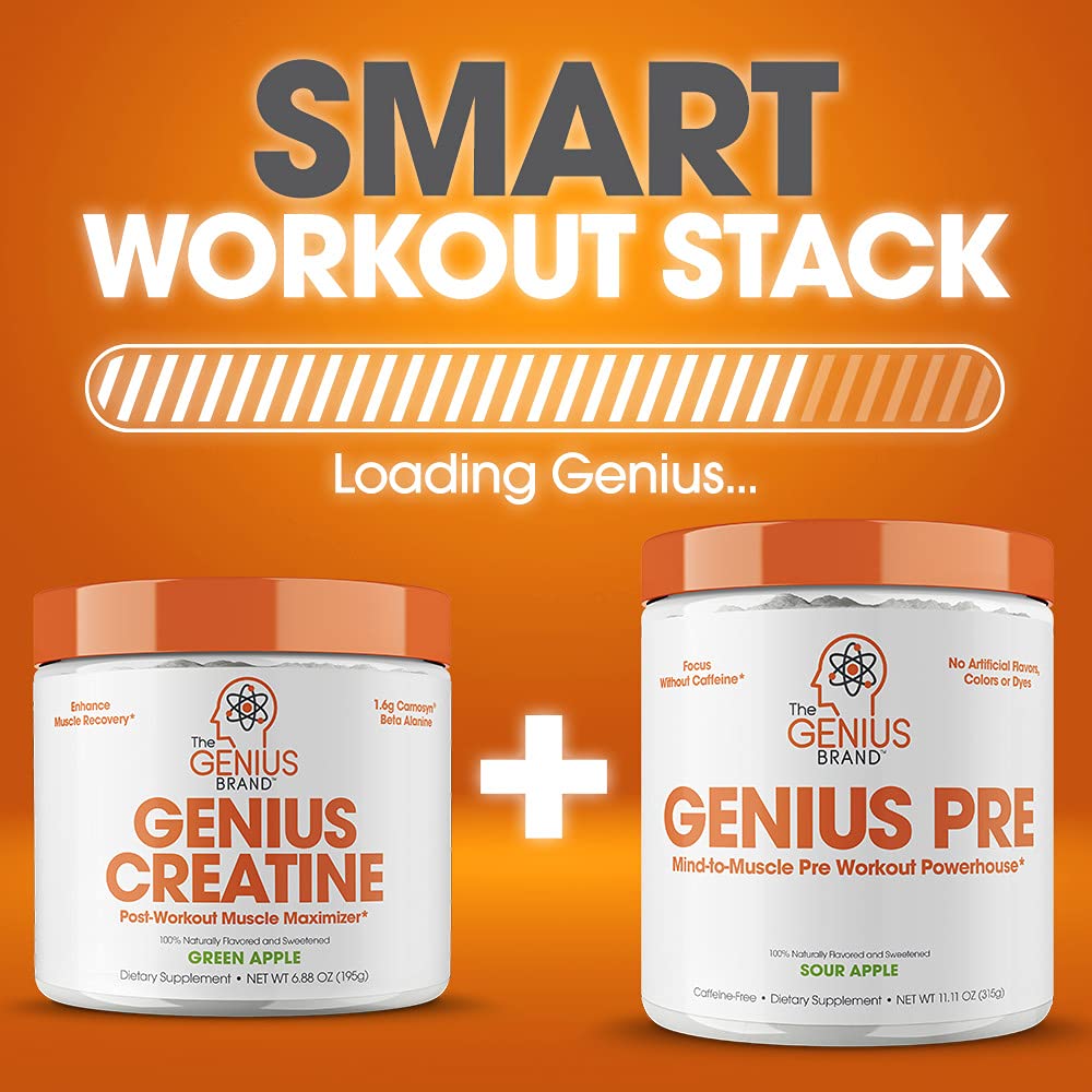 Genius Brand Creatine – saveur pomme verte, goût agréable en shake quotidien.