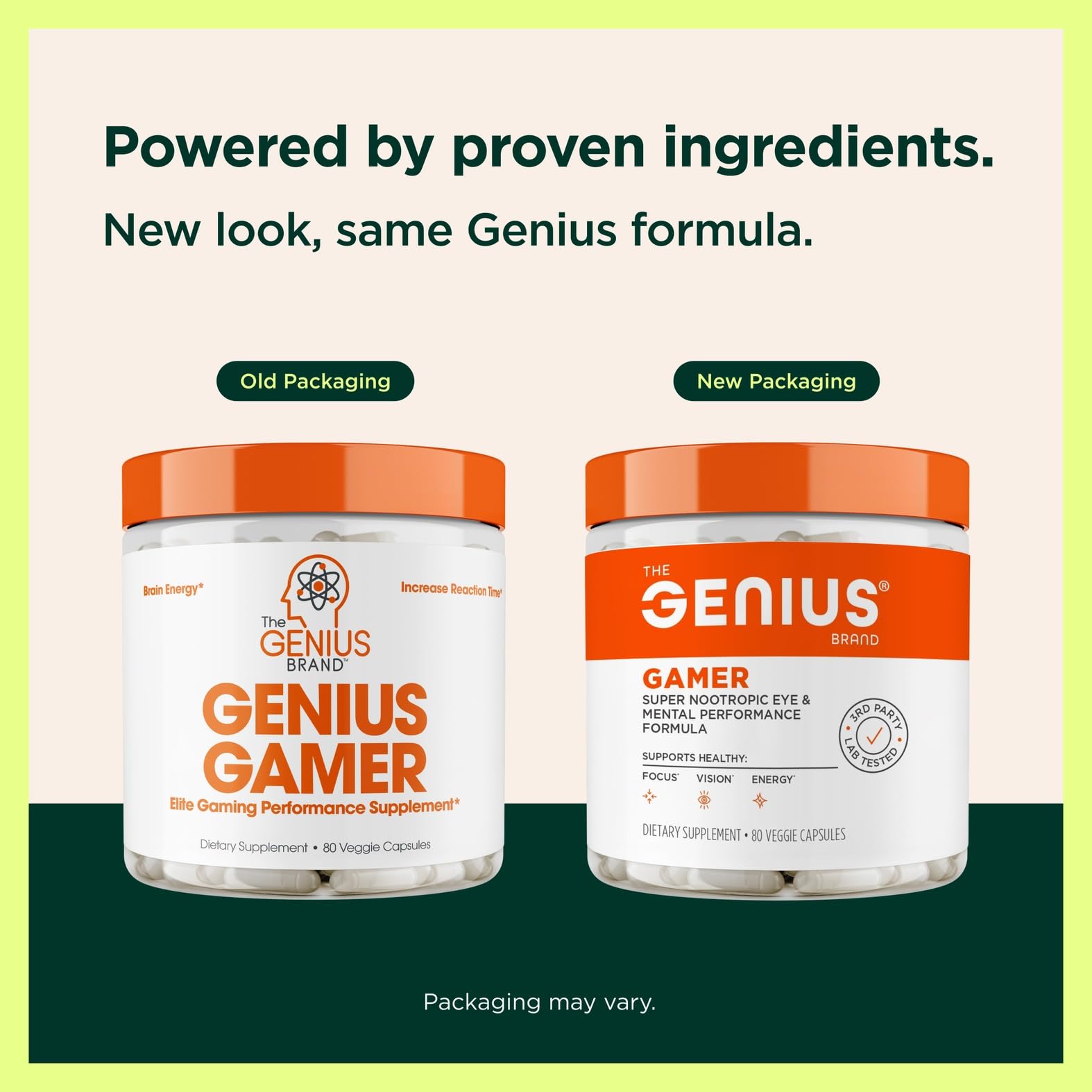 Capsule Genius Gamer facile à avaler pour concentration