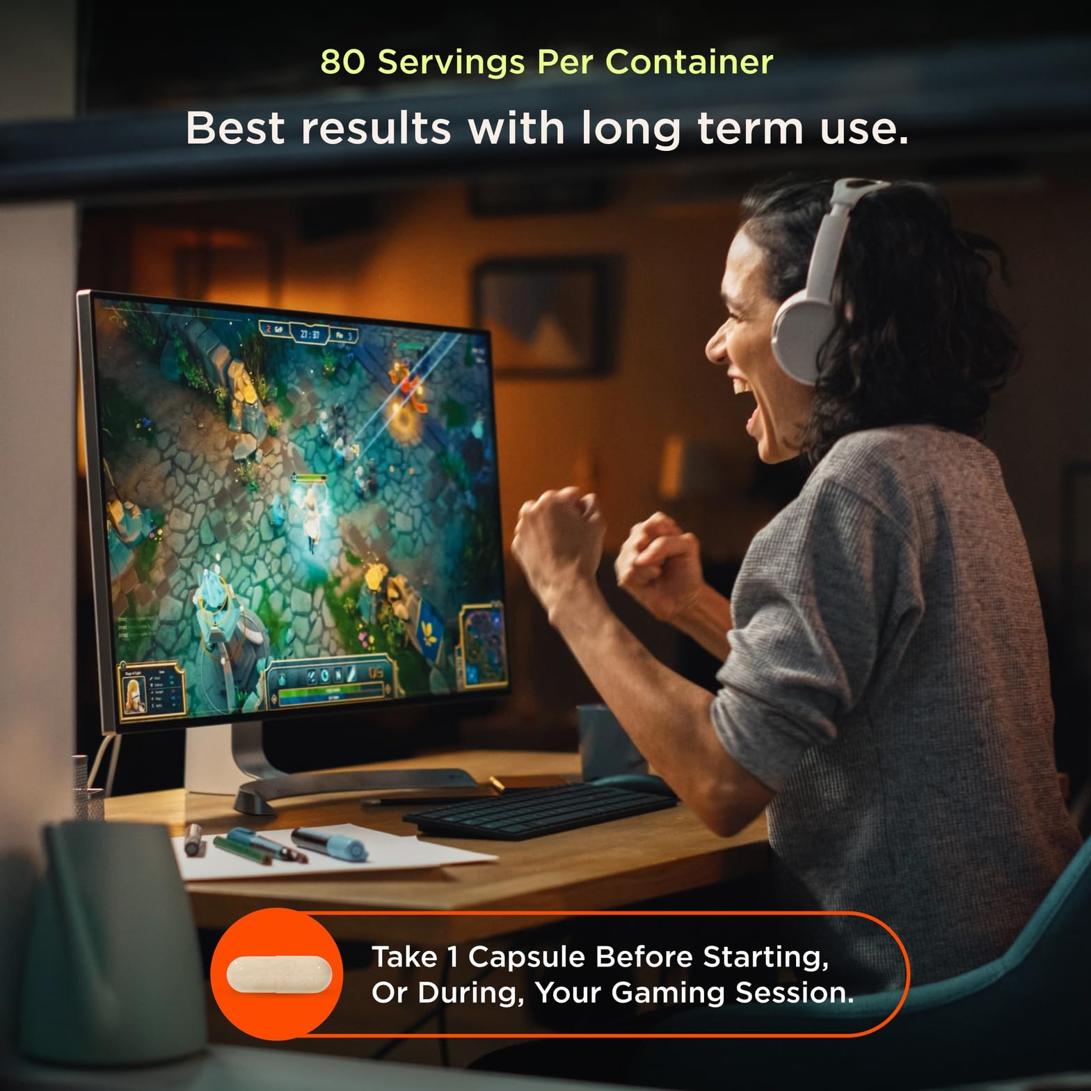 Énergie et concentration potentielles pendant les sessions de jeux