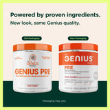Genius Pre poudre cerise acide avec arômes naturels pour énergie durable.