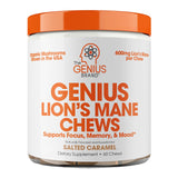 Genius crinière de lion, bouteille visible, soutien potentiel à la concentration au quotidien