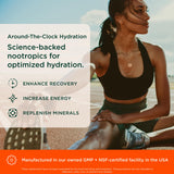 Genius Electrolytes : doseur et poudre faciles à mesurer après l'entraînement.