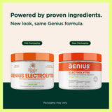 Genius Electrolytes : mélange dans l'eau pour une hydratation efficace.