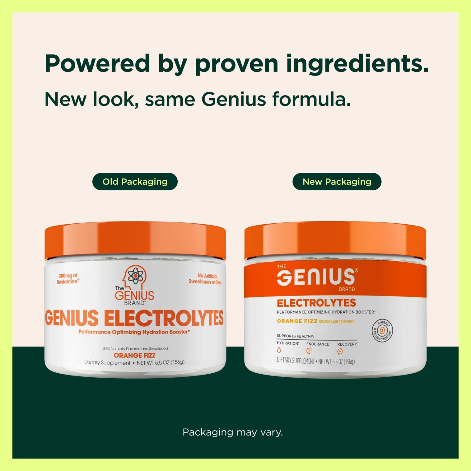 Pelle-dose Genius Electrolytes prête pour 8 oz d'eau froide.