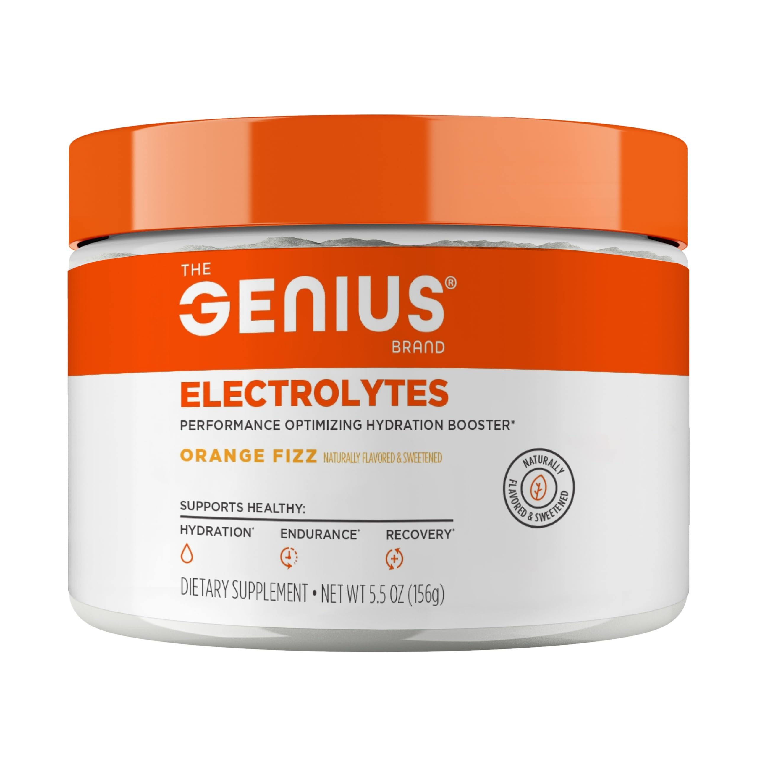 Genius Electrolytes Poudre Orange: effervescence et hydratation rapides.