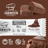 Barre Genius Gourmet sans gluten, snack faible en glucides.