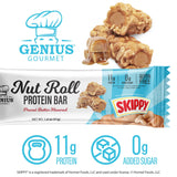 Genius Gourmet barre protéinée, sans gluten pour encas adaptable.