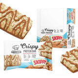 Genius Gourmet SKIPPY, barre protéinée croustillante, idéal en collation post-entraînement.