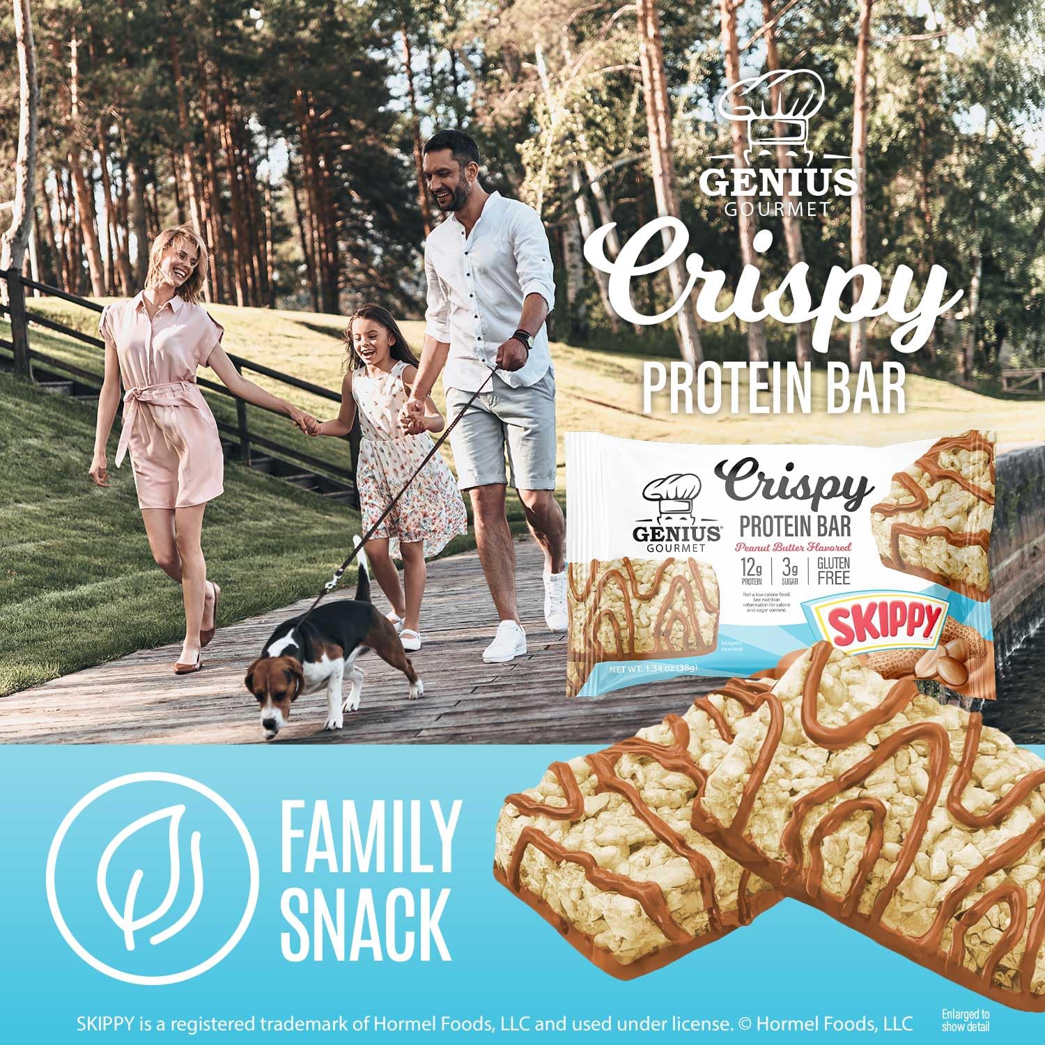 Genius Gourmet SKIPPY, snack quotidien pratique et délicieux.