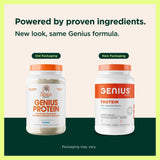Texture crémeuse de Genius Protein Vanille prête à être mélangée.