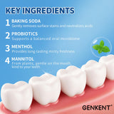 GENKENT tablettes dentifrage, fraîcheur menthe après chaque repas.