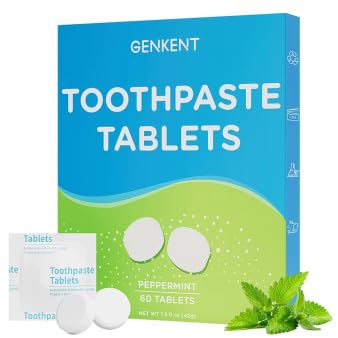 GENKENT tablettes dentifrage, sachets individuels, hygiène pratique en voyage.
