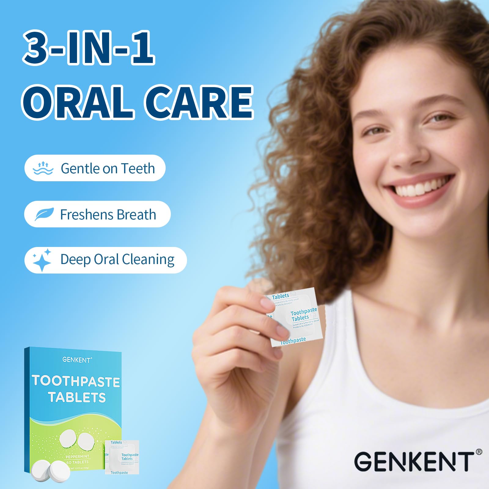 GENKENT tablettes dentifrage, voyage sans fuite pour bagages et déplacements.