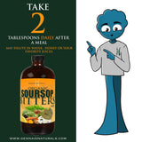 Gennaio Naturals Bitters de corossol – ingrédients gingembre et curcuma pour soin quotidien.