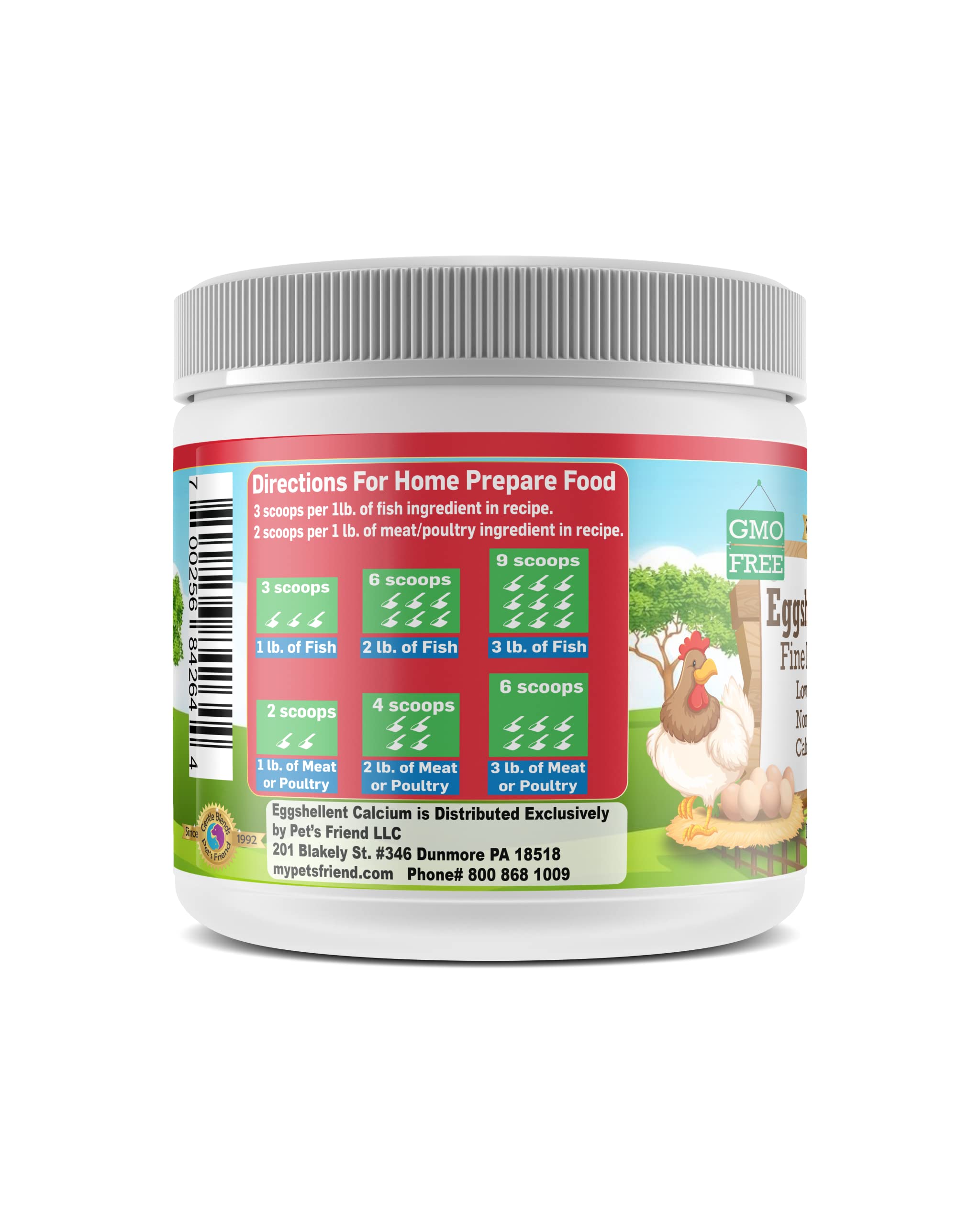 GENTLE BLENDS Calcium coquilles Œuf — cuillère-mesure pour dosage facilité