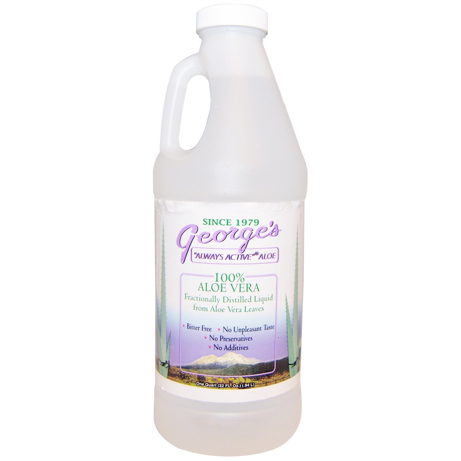 George's Aloe Vera – la bouteille, hydratation légère pour la peau.