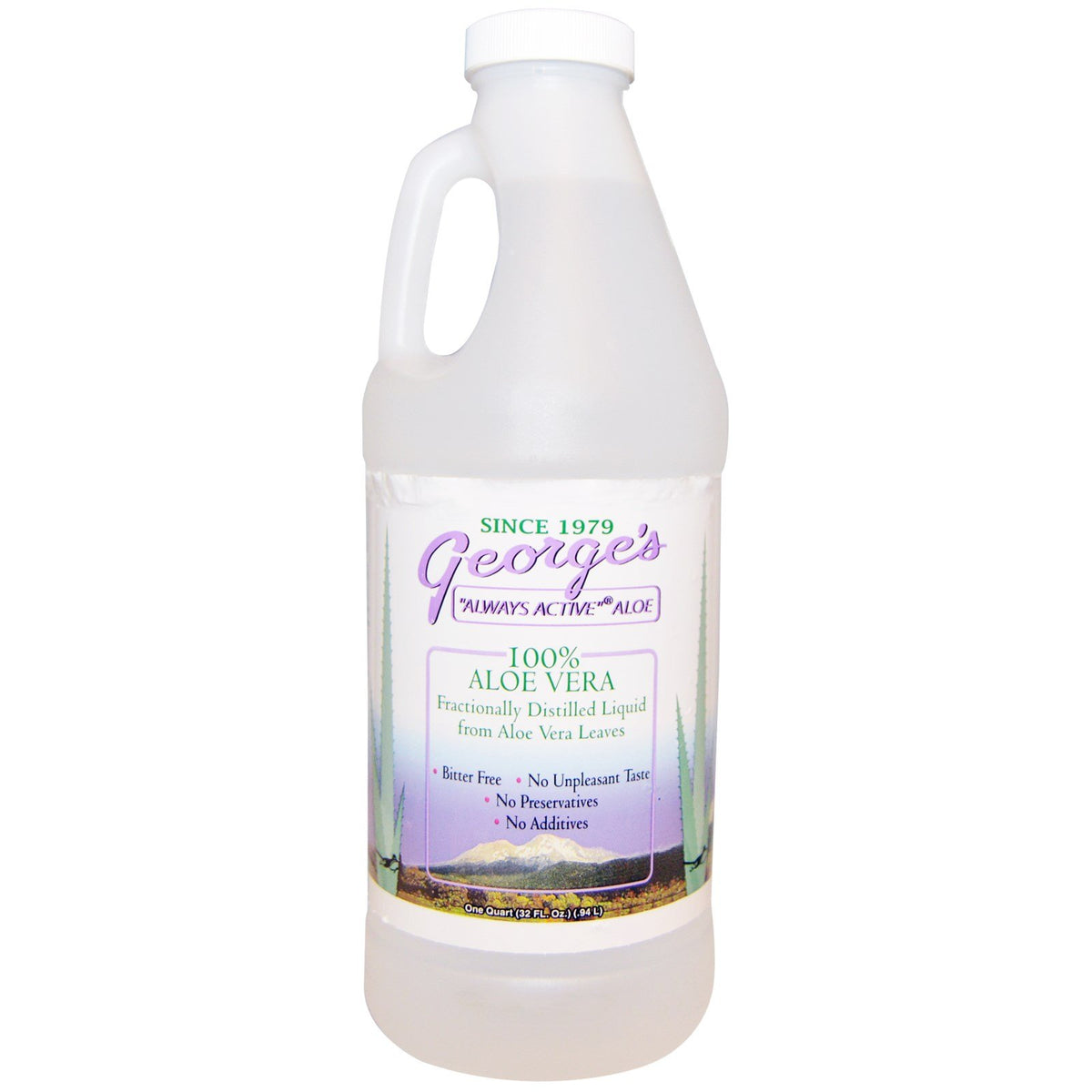 George's Aloe Vera – la bouteille, hydratation légère pour la peau.