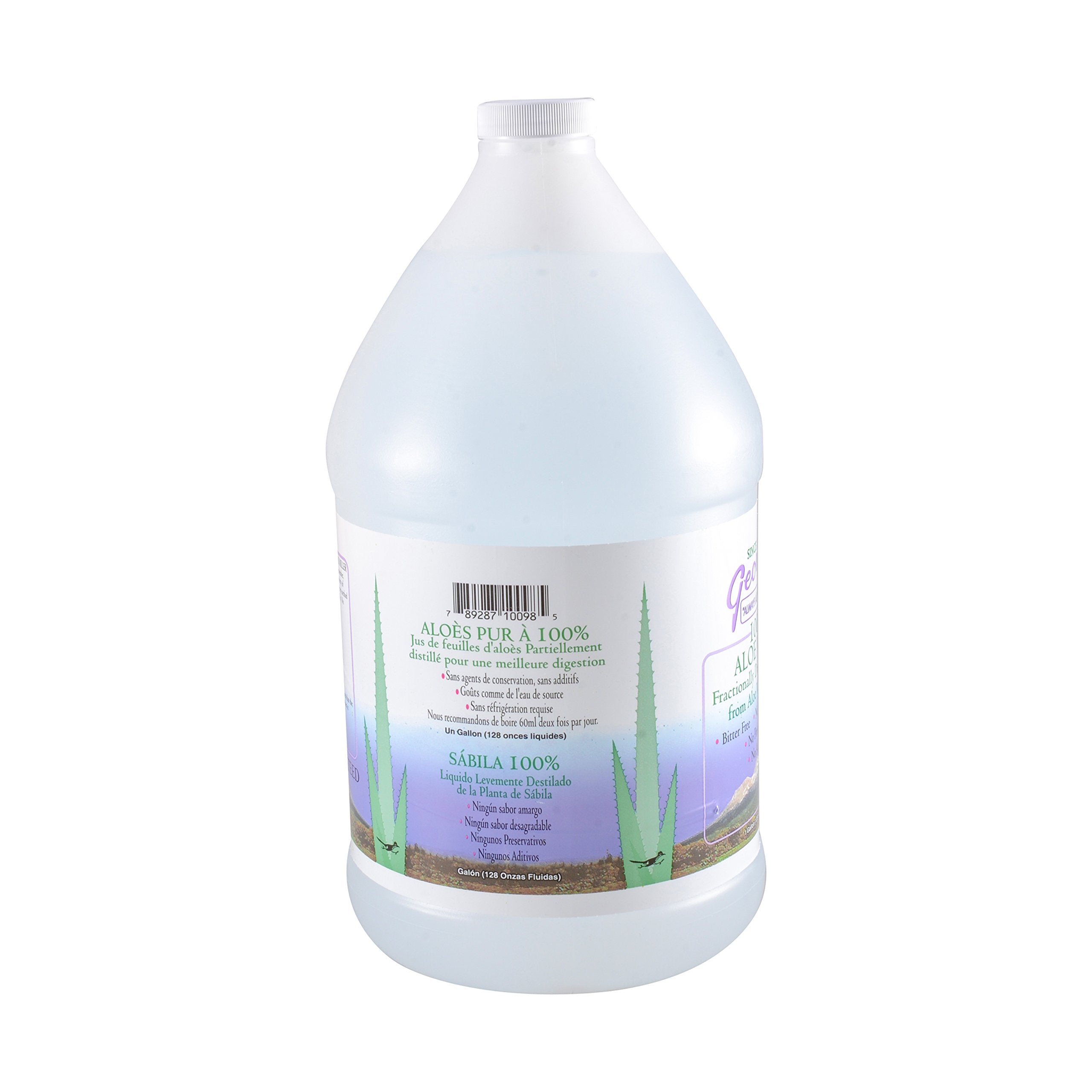 George's Aloe Vera Liquide: conteneur de 128 oz, grande capacité.