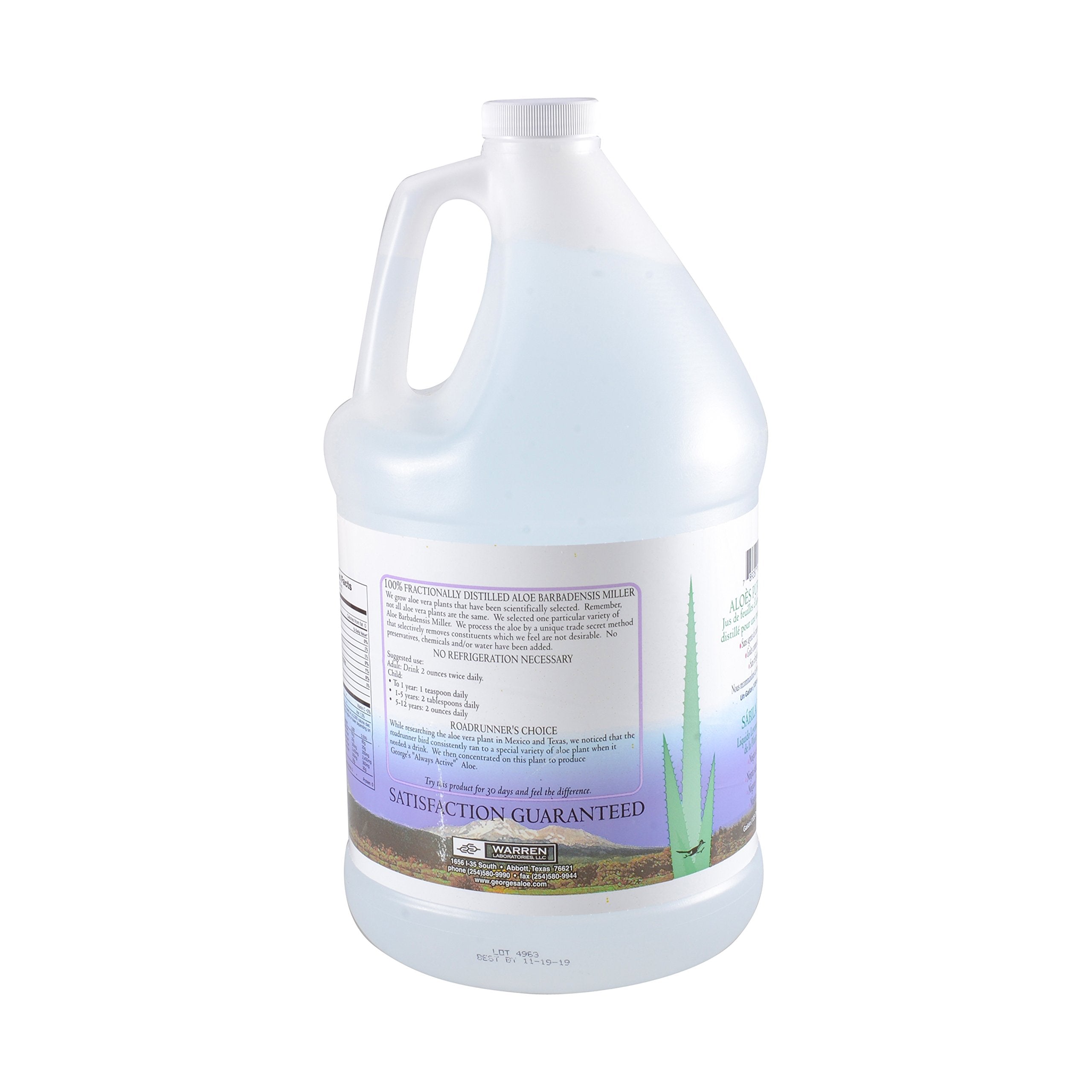 George's Aloe Vera Liquide: usage quotidien en cuisine et boisson.