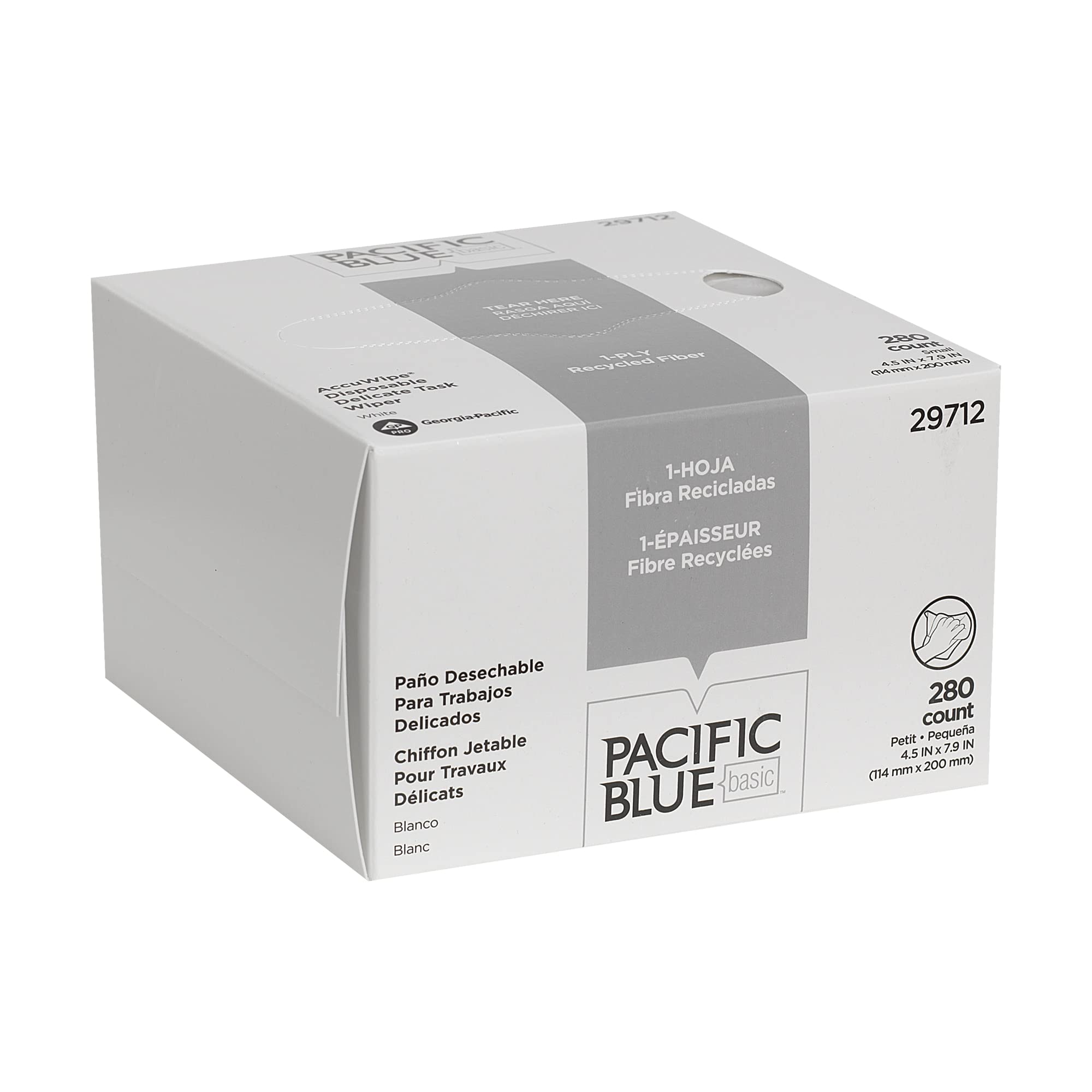 AccuWipe Georgia-Pacific, lingette délicate pour surfaces sensibles, douceur et faible peluchage.