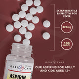GeriCare aspirine 325 mg – emballage clair et lisible