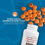 Aspirine entérique GeriCare 325 mg — emballage clair et pratique.