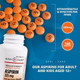 Aspirine entérique GeriCare 325 mg — utile pour maux de tête et douleurs musculaires.