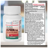 Format portable GeriCare Aspirine 81 mg, idéal en déplacement.