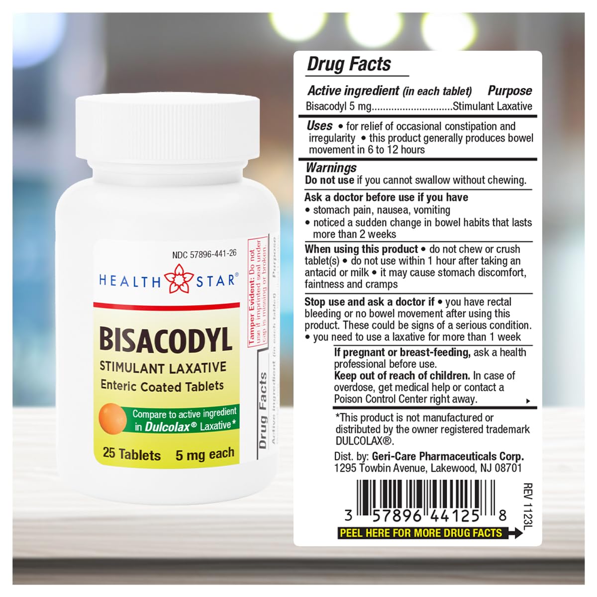 Tablette enrobee Bisacodyl 5 mg, dosage précis et facile à avaler