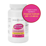 GeriCare Calcium 600mg, fiche sur la vitamine D3, soutien potentiel de l'immunité.