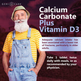 GeriCare Calcium 600mg, complément pour la santé dentaire et la fonction musculaire.