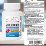 Routine quotidienne pour adultes avec GeriCare Docusate Sodium pour le confort digestif.