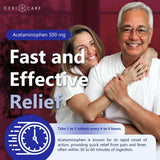 GeriCare Acétaminophène 500 mg, emballage 100 comprimés, solution pratique sans ordonnance.