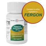 GeriCare Ferrous Gluconate 27 mg – routine quotidienne axée sur l énergie potentielle.