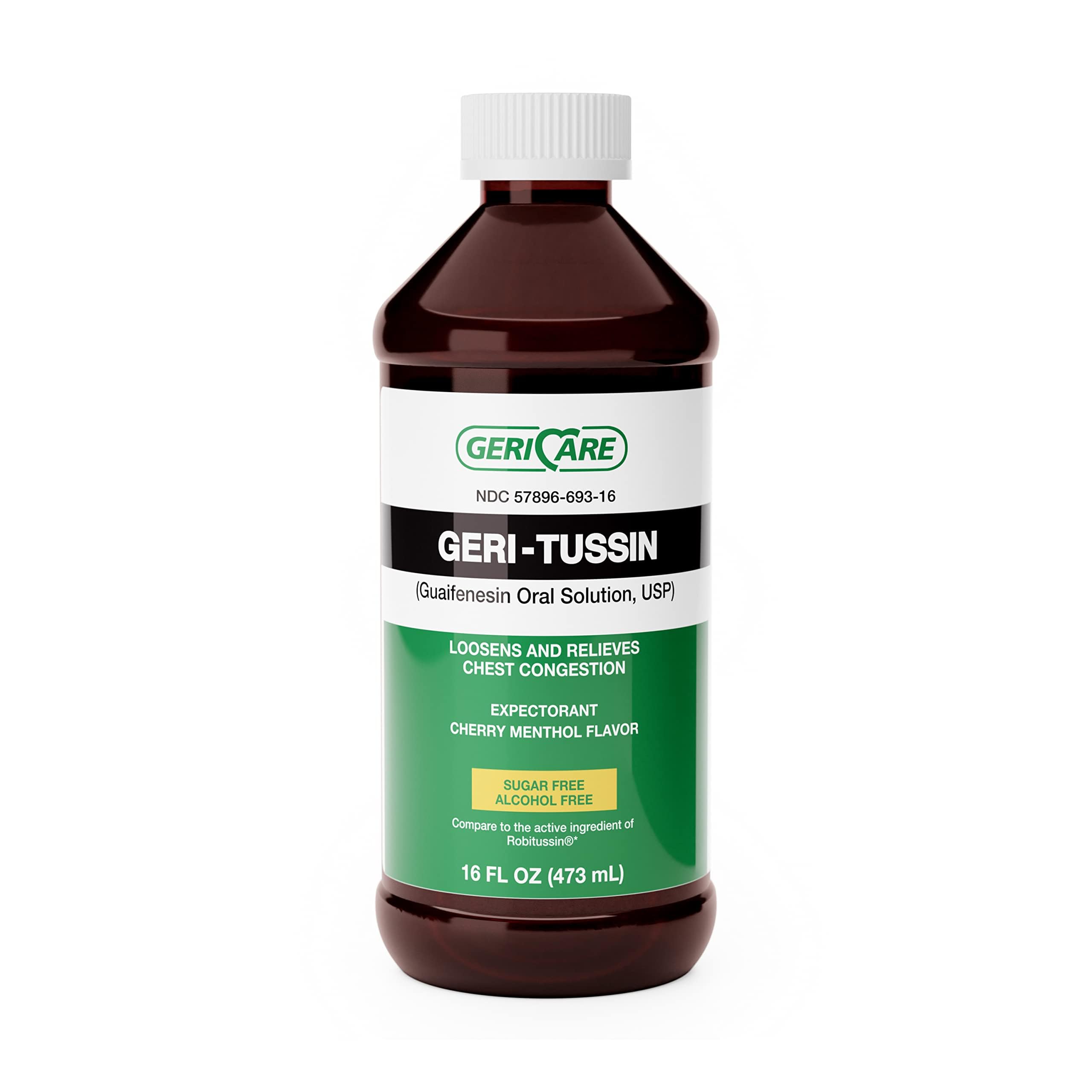 Geri-Care rhume et toux, bouteille de sirop prête à l'emploi pour administration facile