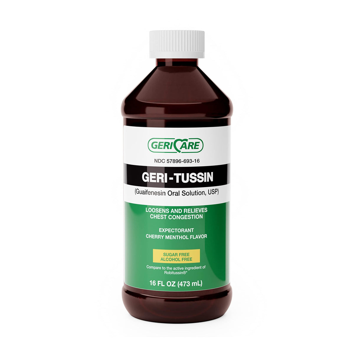 Geri-Care rhume et toux, bouteille de sirop prête à l'emploi pour administration facile