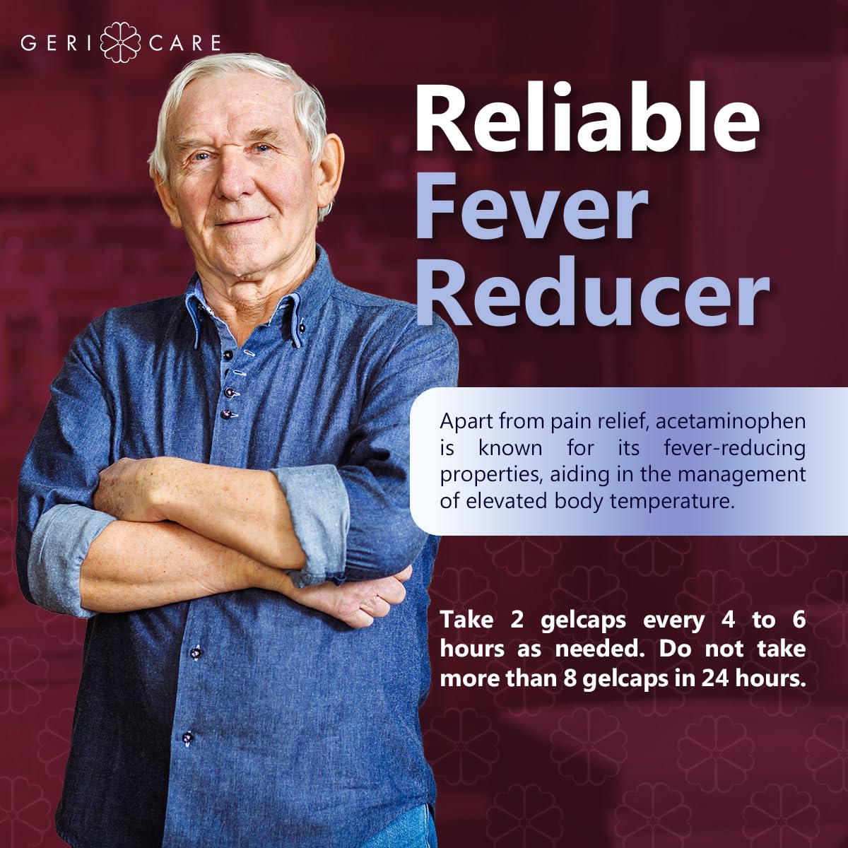 GeriCare gelcaps emballage 100 caplets: pratique à emporter.
