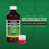 GeriCare Geri-Tussin DM, cuillère-doseuse, mesure précise et soulagement pratique.